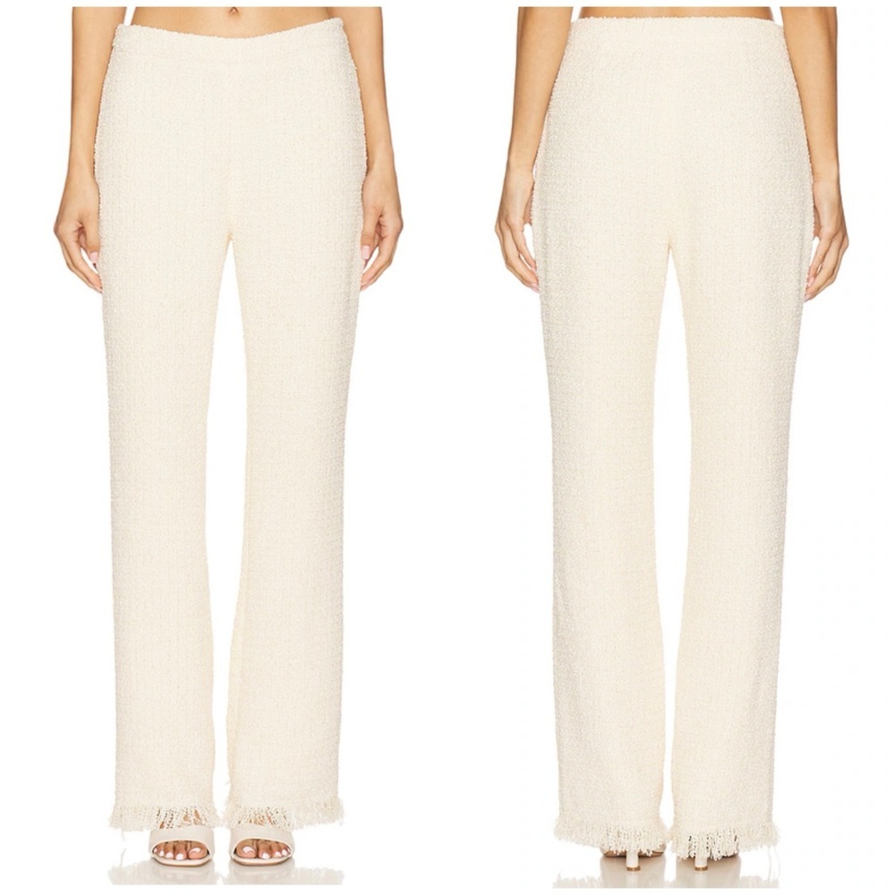 SER.O.YA Shar Boucle Pant in Eggshell